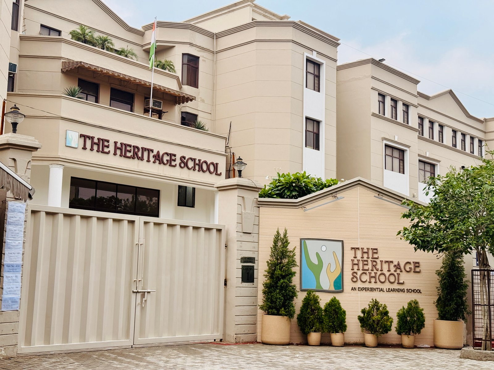The Heritage School, Rohini campus entrance