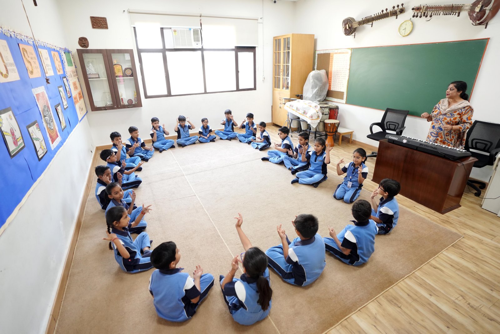 Students and teachers gathered for Quality Circle Time