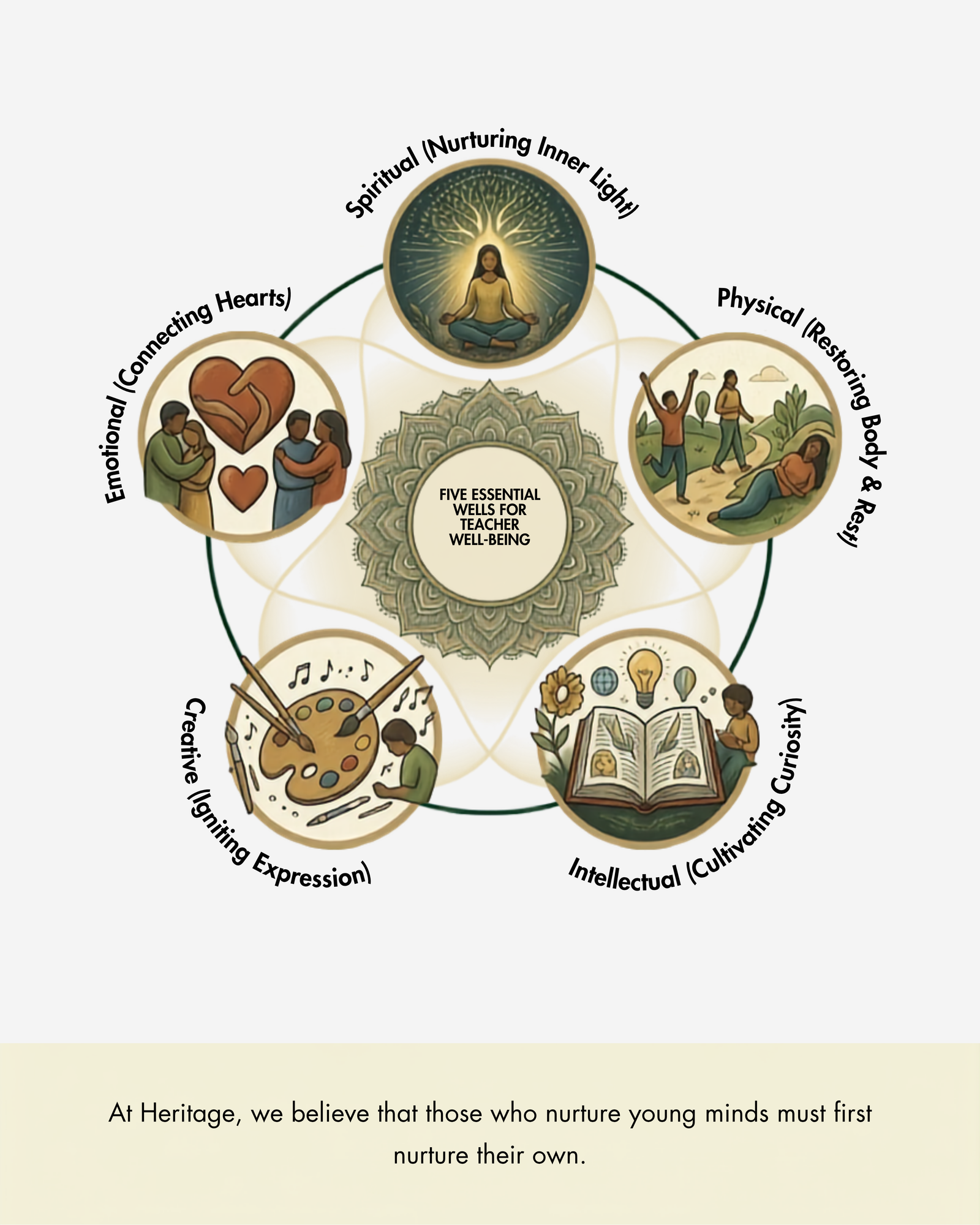 Five Essential Wells for Teacher Well-Being
